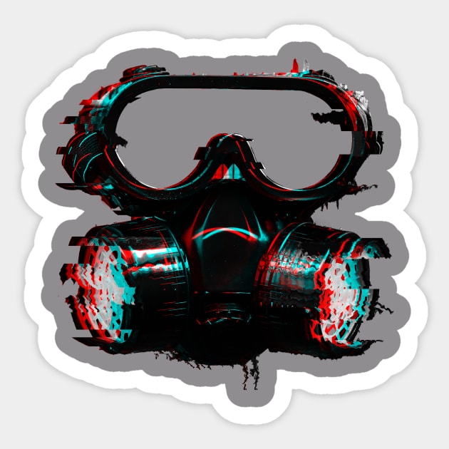 Gas Mask Sticker by smrf